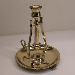 Baldwin Solid Brass Swinging Gimbal Ship's Candlestick - Table or Wall